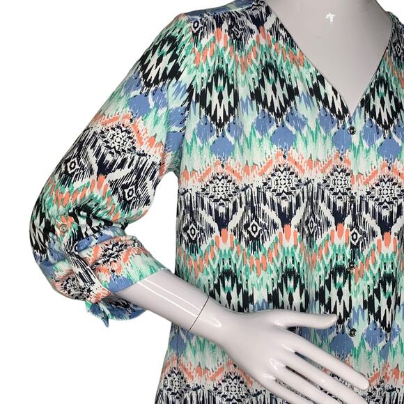Cocomo Blouse Pullover 3/4 Sleeve Multicolor Size S - Picture 3 of 8